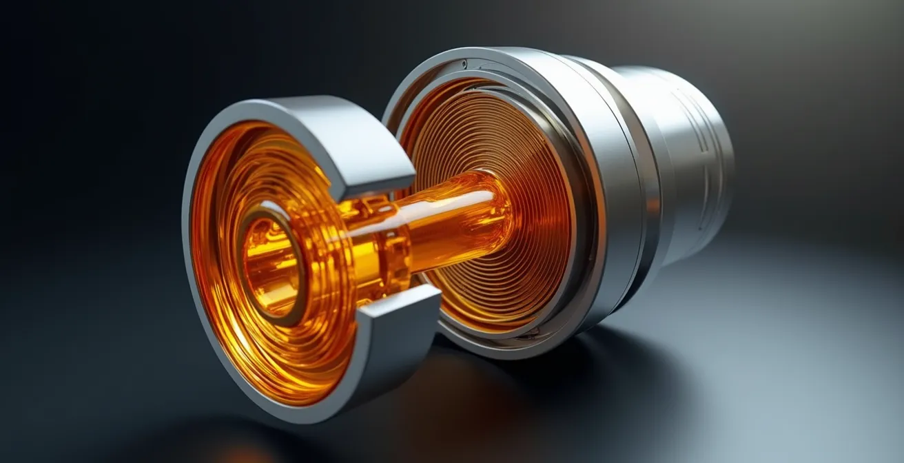 Compresseur de climatisation en coupe montrant le système de variation de vitesse