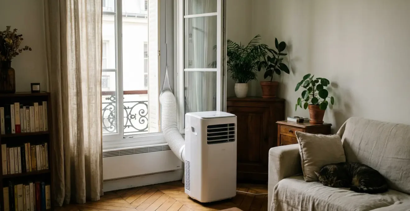 Installation gaine évacuation climatiseur avec kit fenêtre étanche en appartement